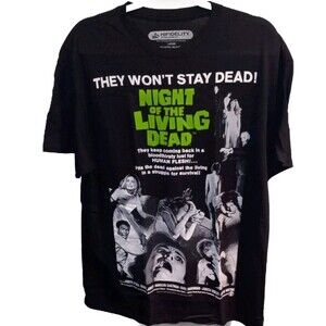 Night Of The Living Dead Movie T-shirt Mens Size Large Horror Film Classic NEW
